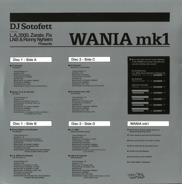 DJ Sotofett: WANIA MK1 (2LP)